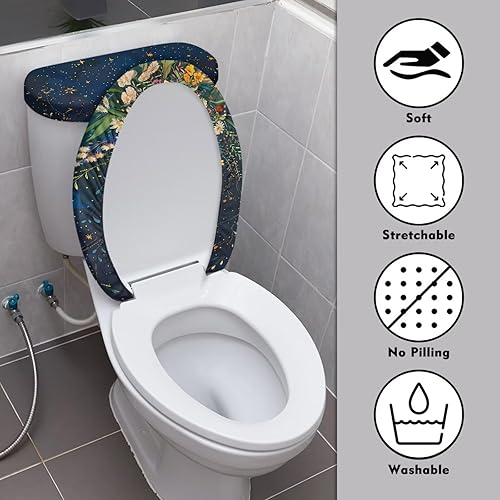 Vista 75 de Fundas antideslizantes para tapa de inodoro y tanque del Día de San Patricio, fundas elásticas para tapa de inodoro, accesorios de decoración de St.