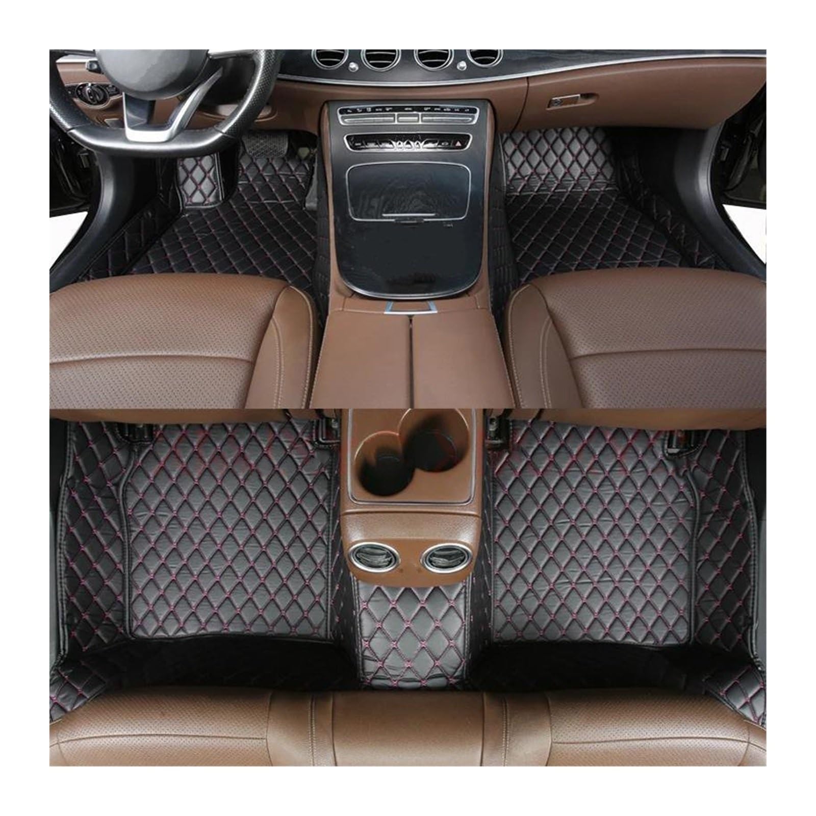 Tapis voiture sur mesure Kia Sorento 2009-2017 finition haut de gamme surpiquée violette