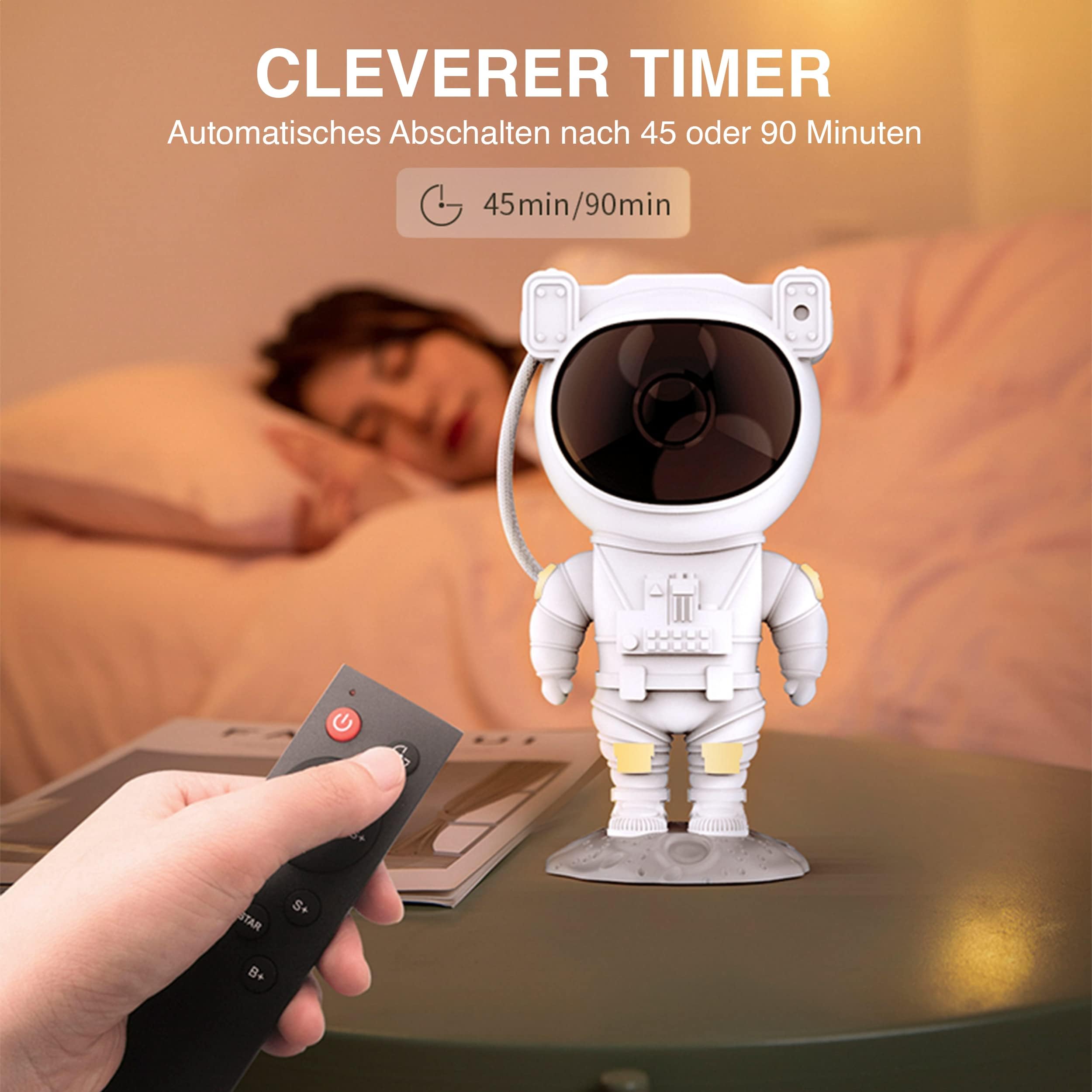 SWIFTVEIN LED Starry Sky Projector Astronaut, Luz de la Galaxia con Control Remoto y Temporizador, Proyector de Estrellas para Niños y Adultos, Smart Star Projector White, Starlight Projector