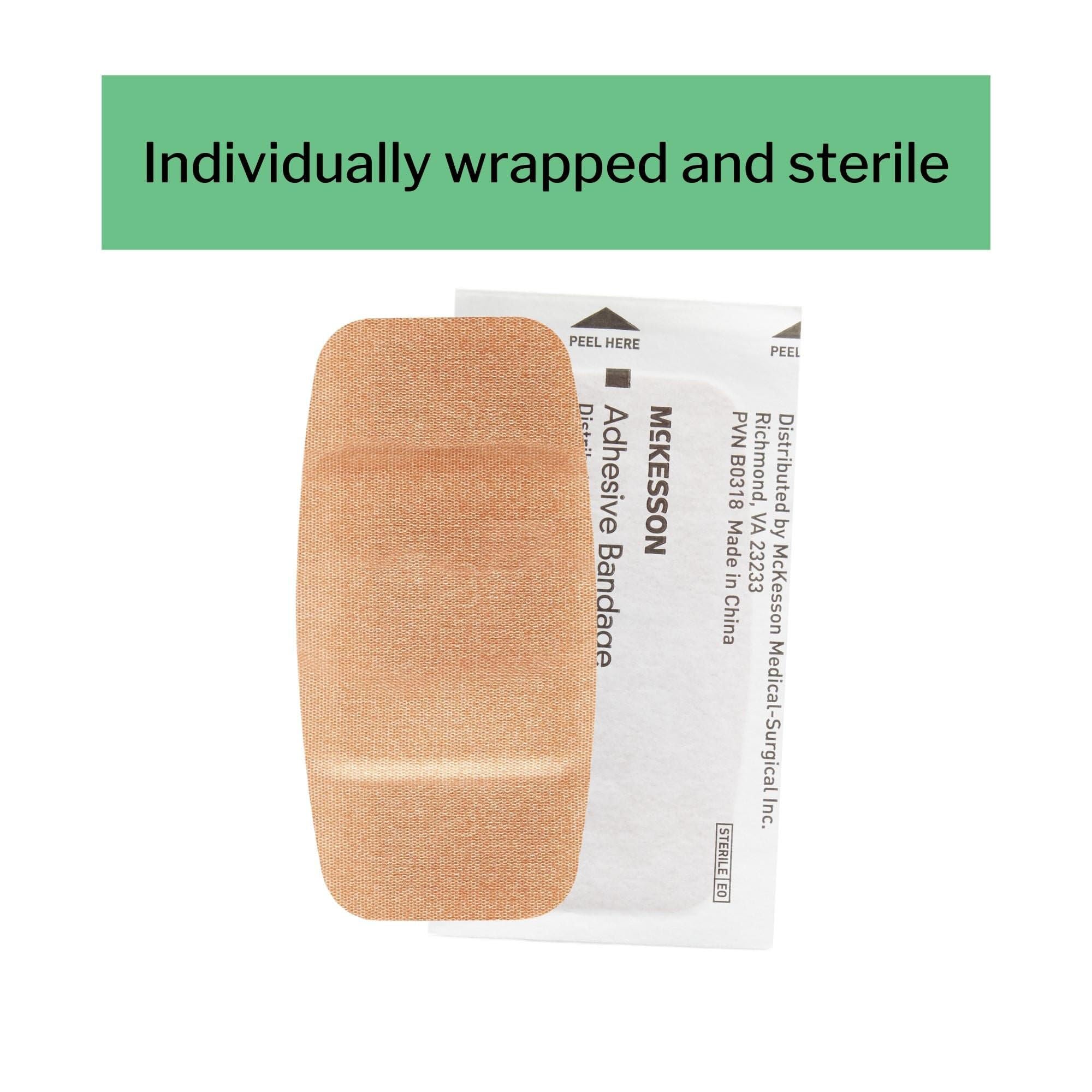 McKesson Adhesive Bandage Patch 2"X4" Fabric Sterile Latex Free - Box of 50 - Model 16-4817 firmy Mckesson (angielski ręcznik)