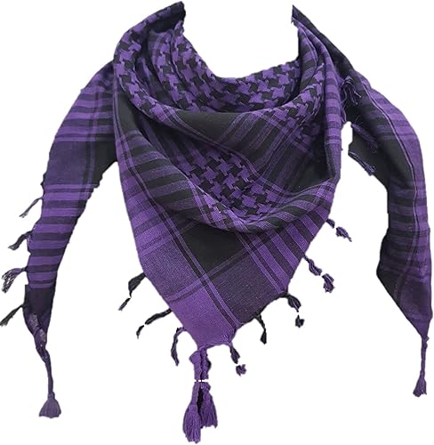 Miniatura 3 de ELU Bufanda Shemagh para hombre - Mujer100% algodón militar Shemagh Keffiyeh Bufanda Arafat Tactical Desert Rave Bandana para la cabeza