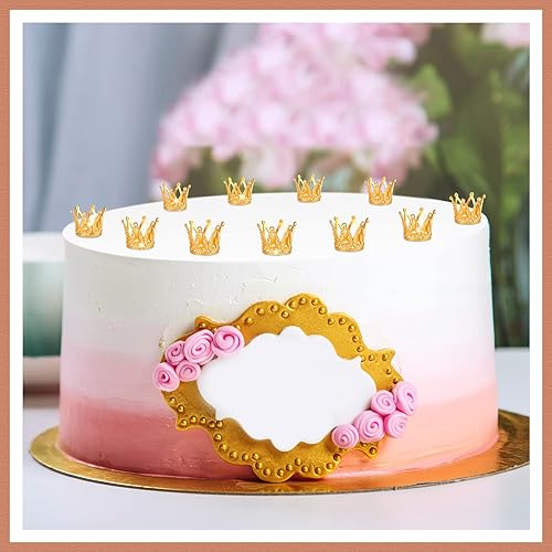 Miniatura 4 de Maitys 50 piezas de coronas para cupcakes, decoración de ramo de flores para bodas, graduaciones, baby shower, cumpleaños, decoración de fiesta de