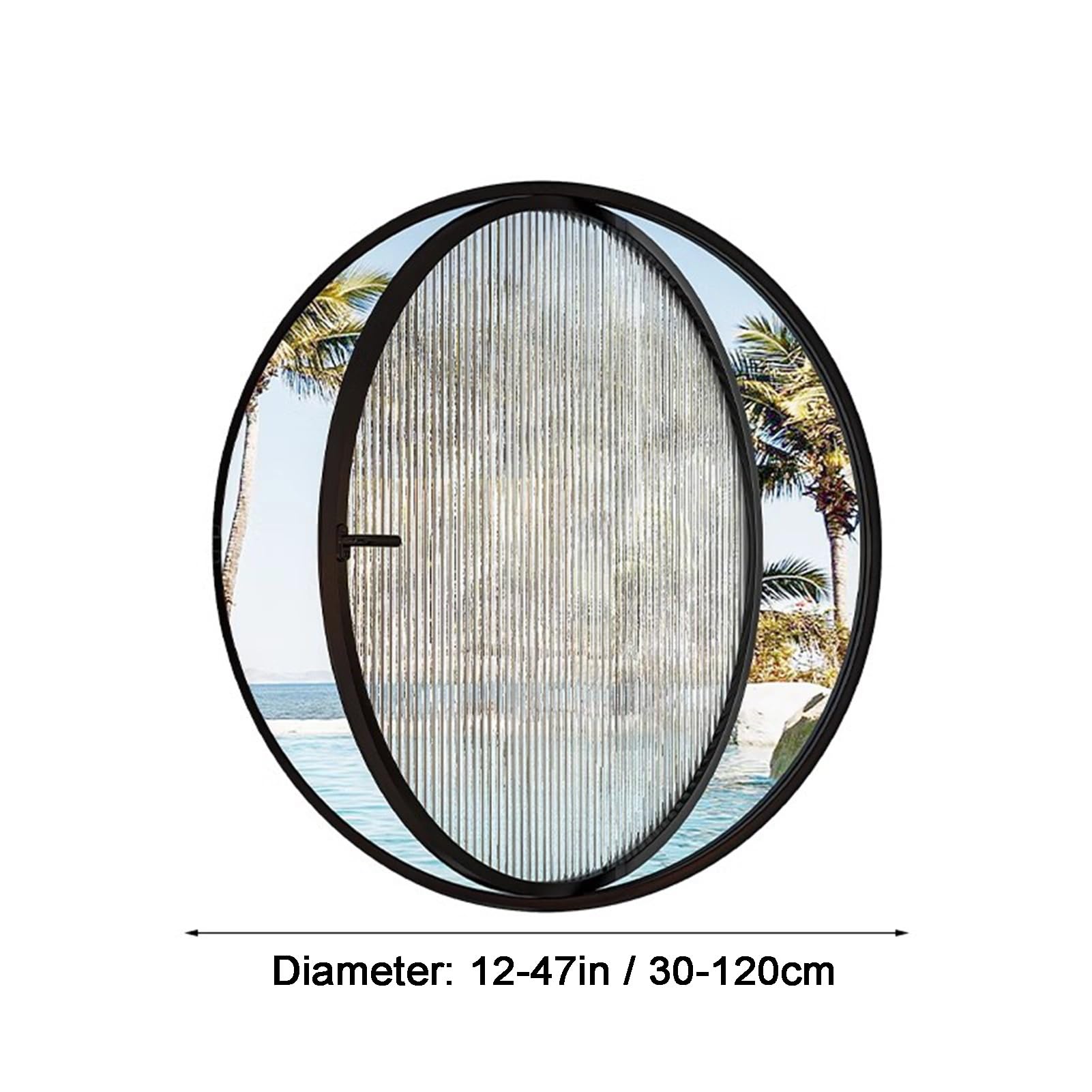 Finestra Rotonda In Vetro Temperato - Oblò Girevole 360° Per Barche, Casette E Pollai | Bianco 19 Pollici - Foto 5