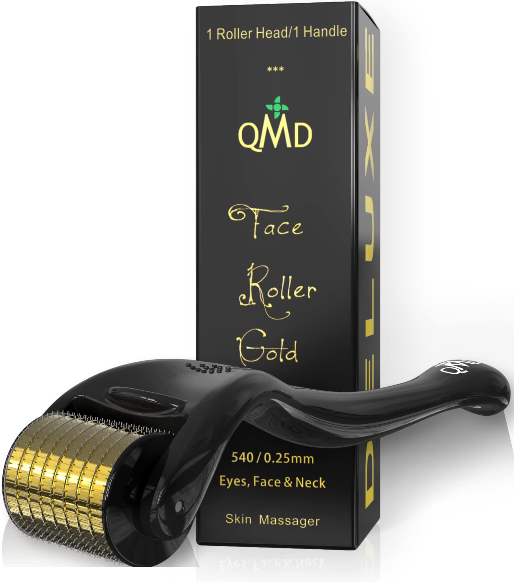 Nikka Notto QMD Derma Roller - Beard Roller for Men - Dermaroller 0.25mm Face Skin Care for Women's Beauty. Banish Derma-Roller