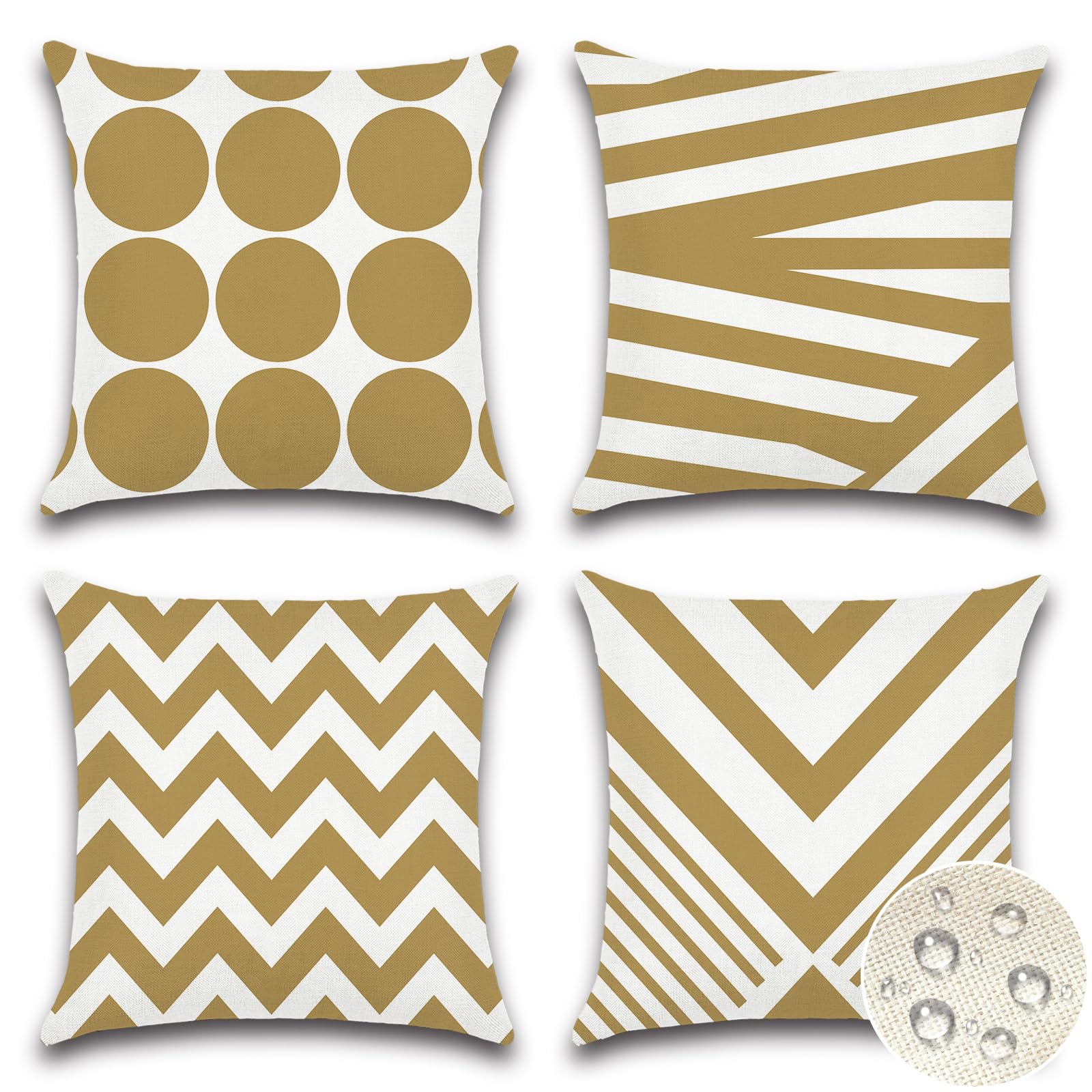 Coussin extérieur imperméable 40x40 géométrique résistant aux intempéries