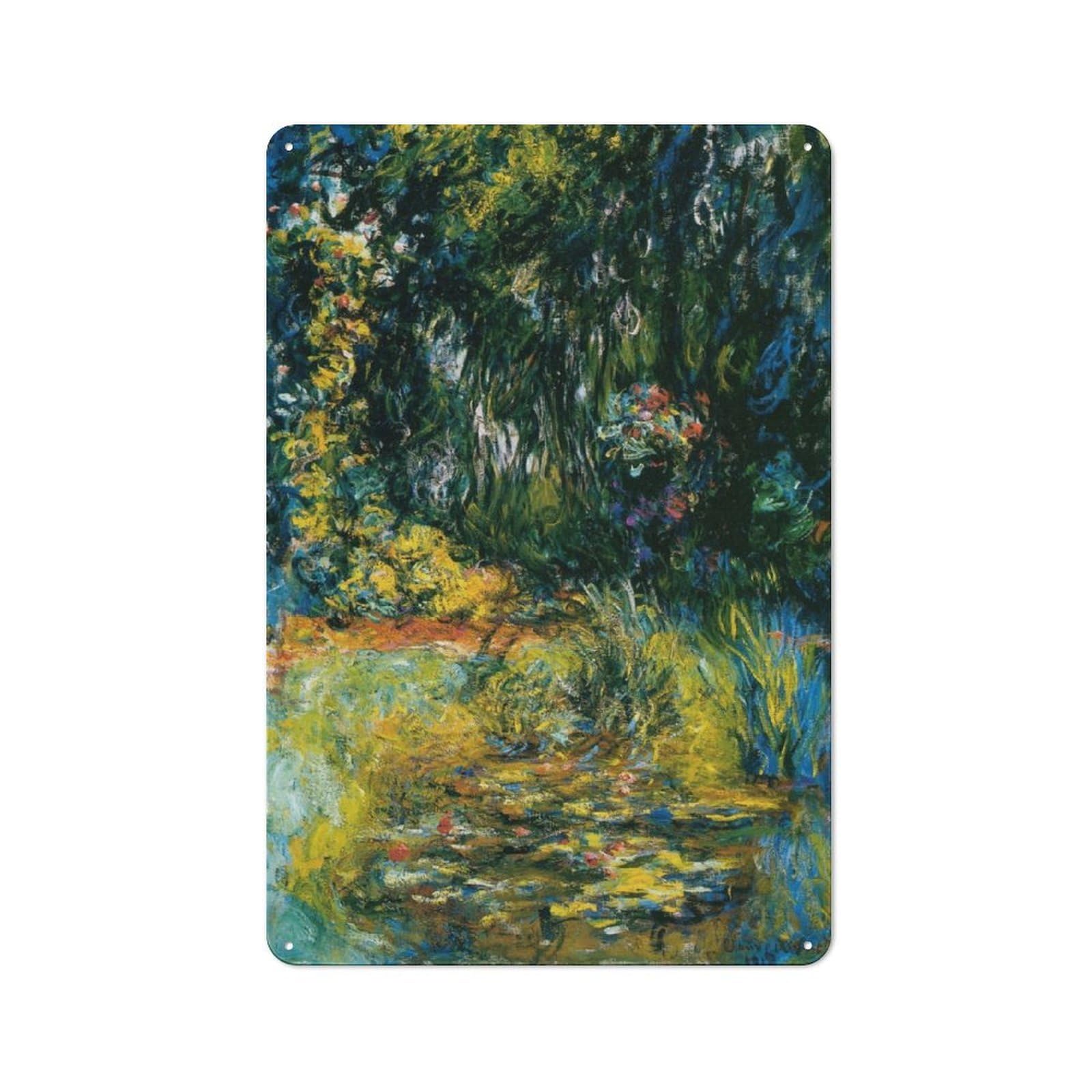 Junmoney Water Lily Pond By Monet Vintage Tin Sign 30X20cm With For Café Or Restaurant, For Kitchen, Dining Room And Home Bar Wall Decor