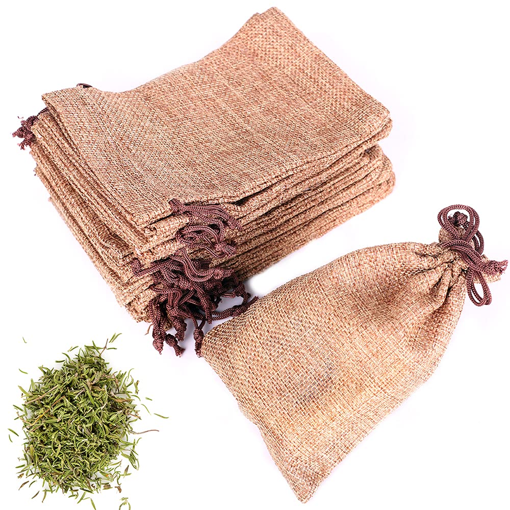 Lot De 50 Sacs En Toile De Jute Avec Cordon De Serrage 8x10 Cm - Sacs Cadeaux Réutilisables Mariage Noël