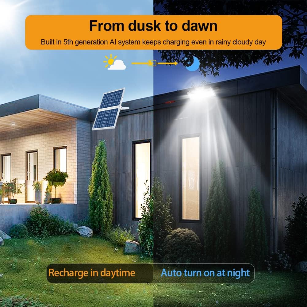 70% оƒƒ Dіѕсоunt 300W Solar Light Outdoor with OSRAM Chips ,30000Lumens Dusk to Dawn LED Solar Flood Light IP65 Waterproof Solar Street Light with Remote Control for Yard,Farm,Pool,Garage,Pathway