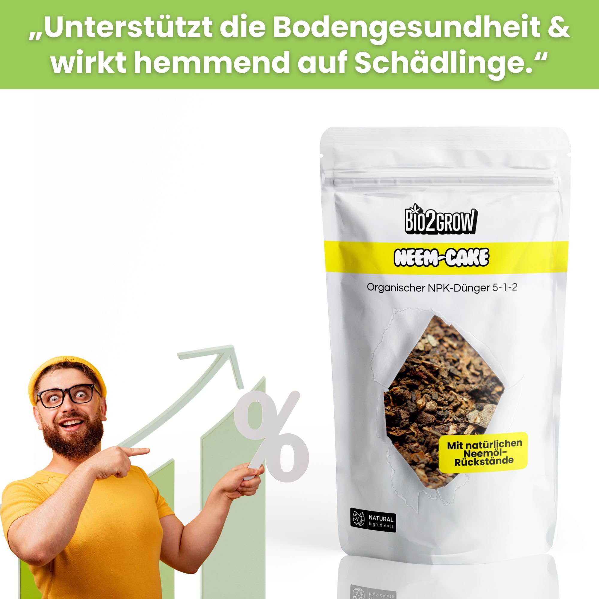 Neem Cake 5 KG – natürlicher Bodenhilfsstoff, organischer Dünger für Bodenverbesserung