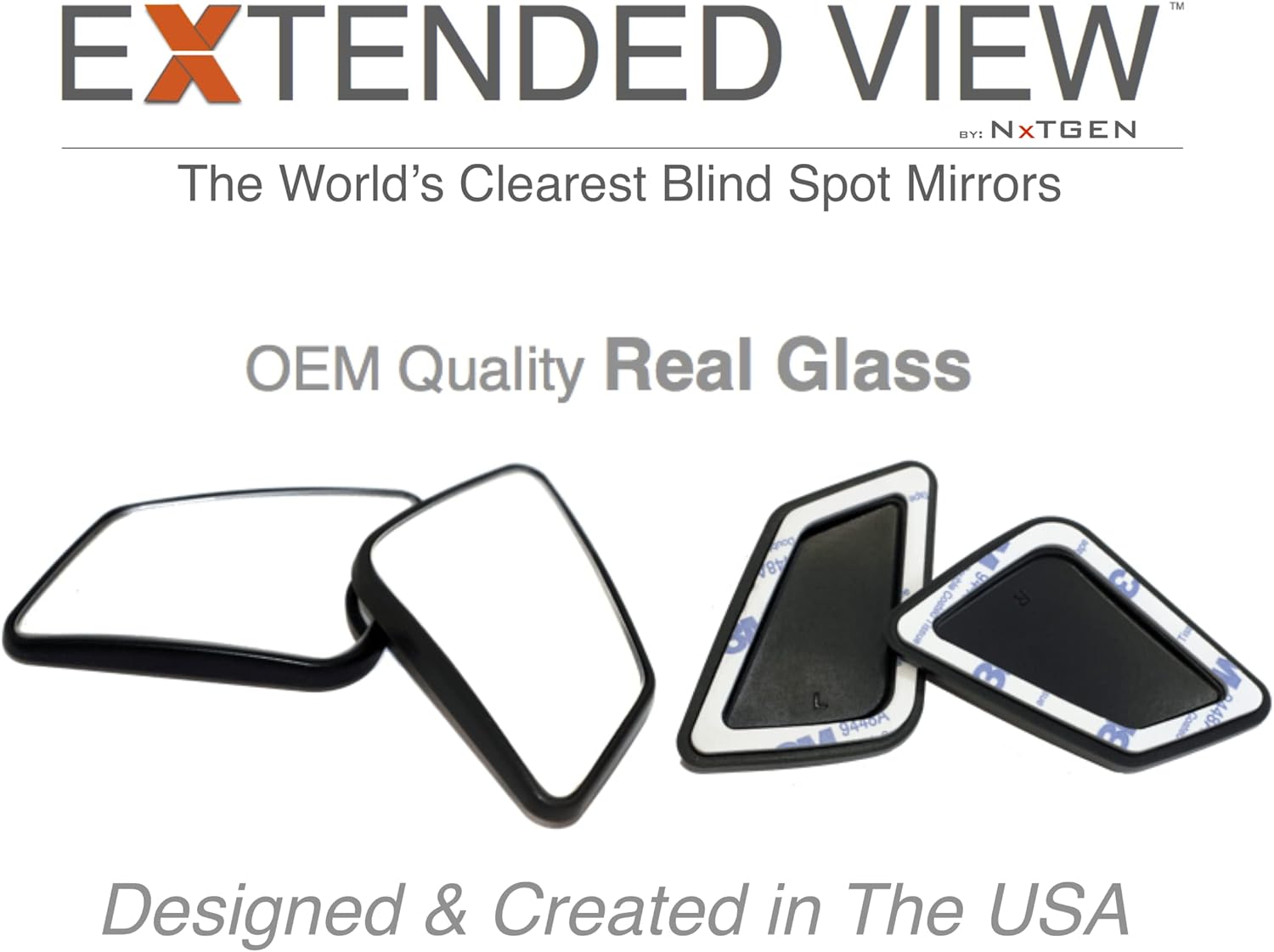 Blind Spot Mirrors- Compatible with BMW 6 Series E63 Extended View