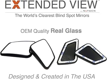 Blind Spot Mirrors- Compatible with BMW i3 (All Models) Extended View