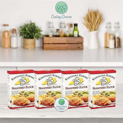 Miniatura 2 de Mezcla de revestimiento de harina sazonada a granel con kernel de Kentucky de 10 onzas (paquete de 4) 40 onzas en total, para pollo, chuletas, carne