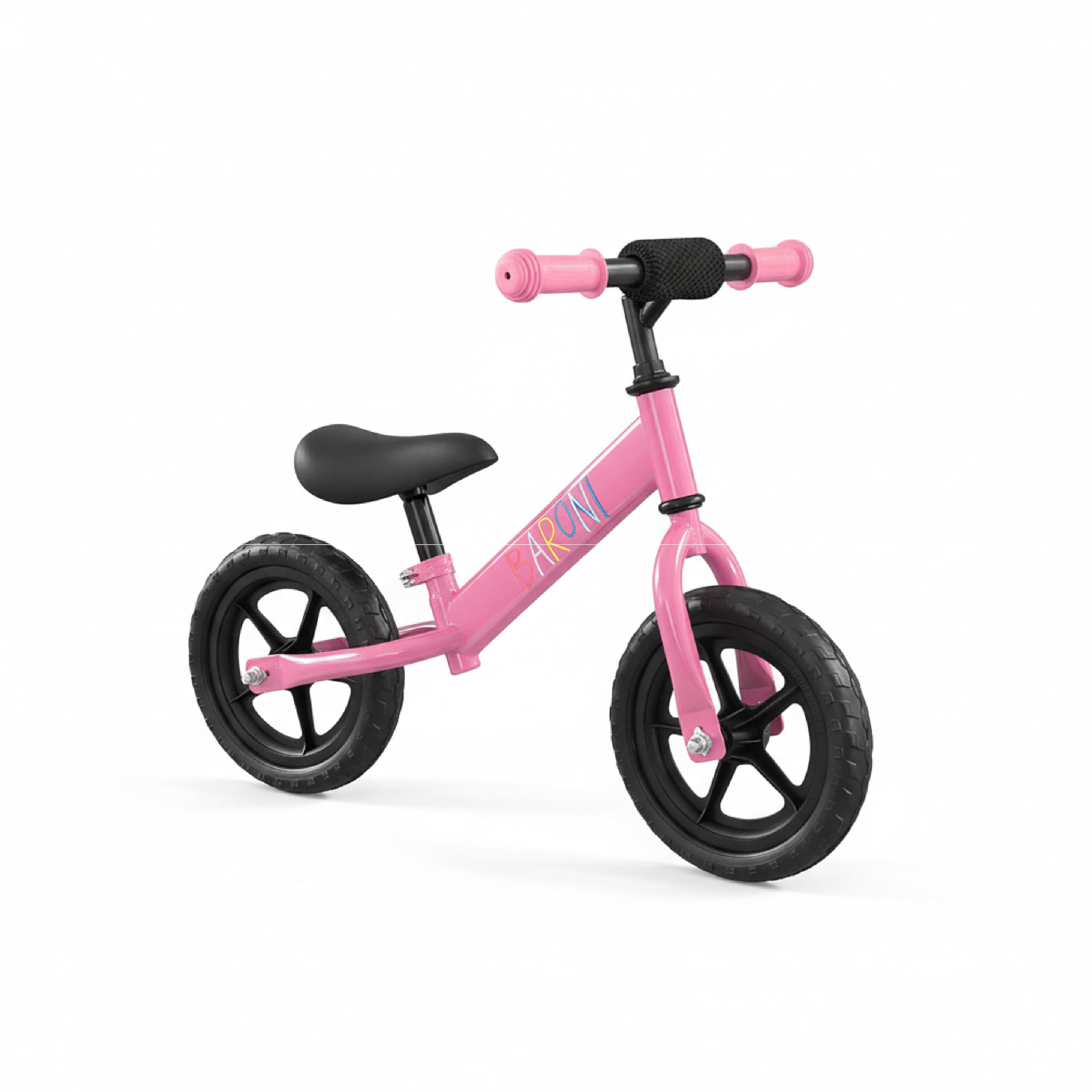 Baroni Toys Vélo sans pédales pour enfants à partir de 3 ans, Balanced Bike avec guidon et selle réglables, roues gazeuses antidérapantes, portée 45 kg, idéal pour l'équilibre et la coordination