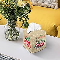 Vista 34 de Tissue Box Cover Square Decorative Tissue Box Holder Cute Funny Cube Tissue Case Cover-Alpaca Tissue Box Cover