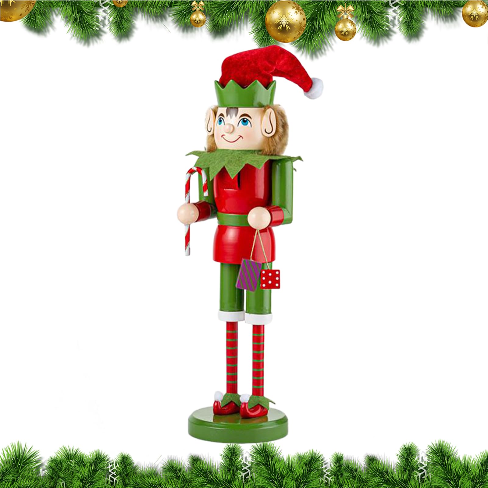 Casse-Noisette de Noël en Bois 38 cm - Statuette Traditionnelle de Fête
