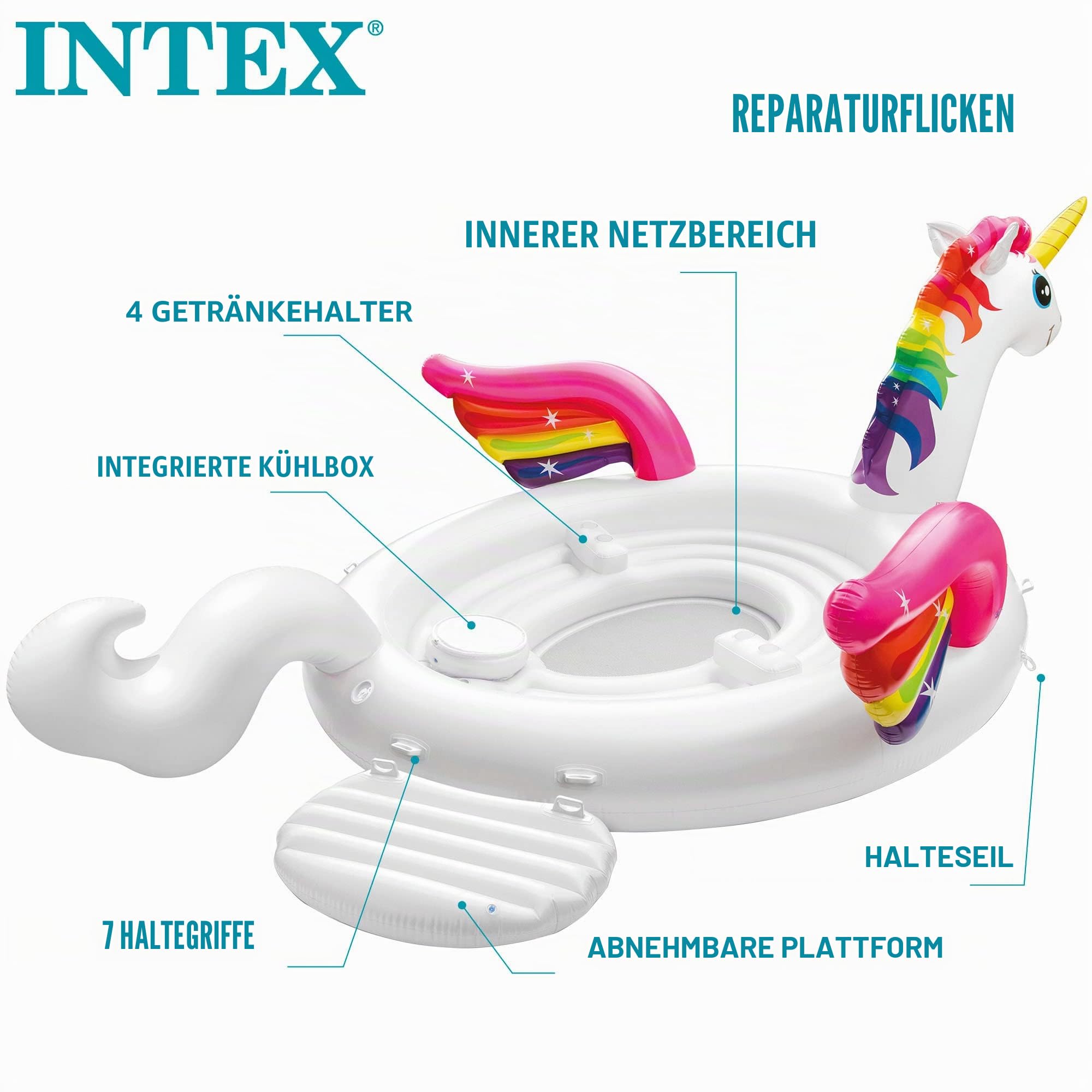 Badeinsel 57266 Party Einhorn