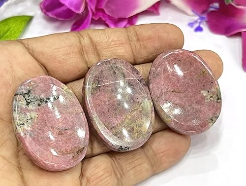 Vista 43 de GEMSCITE 5 piedras preciosas naturales, piedras para la preocupación del pulgar, cristal curativo de reiki, piedra de palma de bolsillo de energía