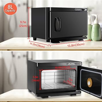 Hot Towel Warmer,Medium Towel Warmer Cabinet,Spa Hot Towel Caddy for Facial (8L Capacity)
