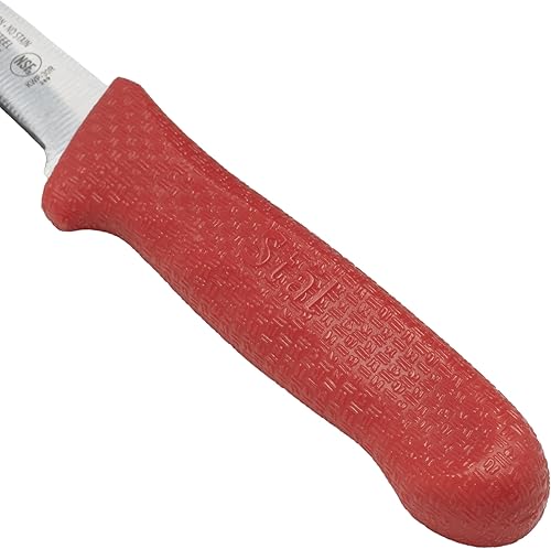 Miniatura 2 de Cuchillo de pelar de grado comercial Winco de 8,2 cm, rojo (paquete de 2)