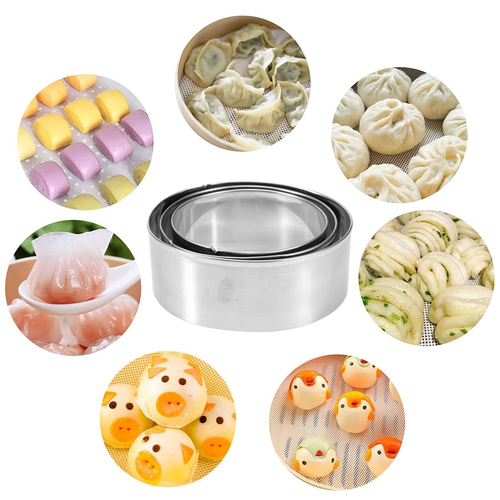 Set De 8 Moules à Raviolis Inox - Pour Wonton, Gyozas, Pierogi, Facile à Utiliser