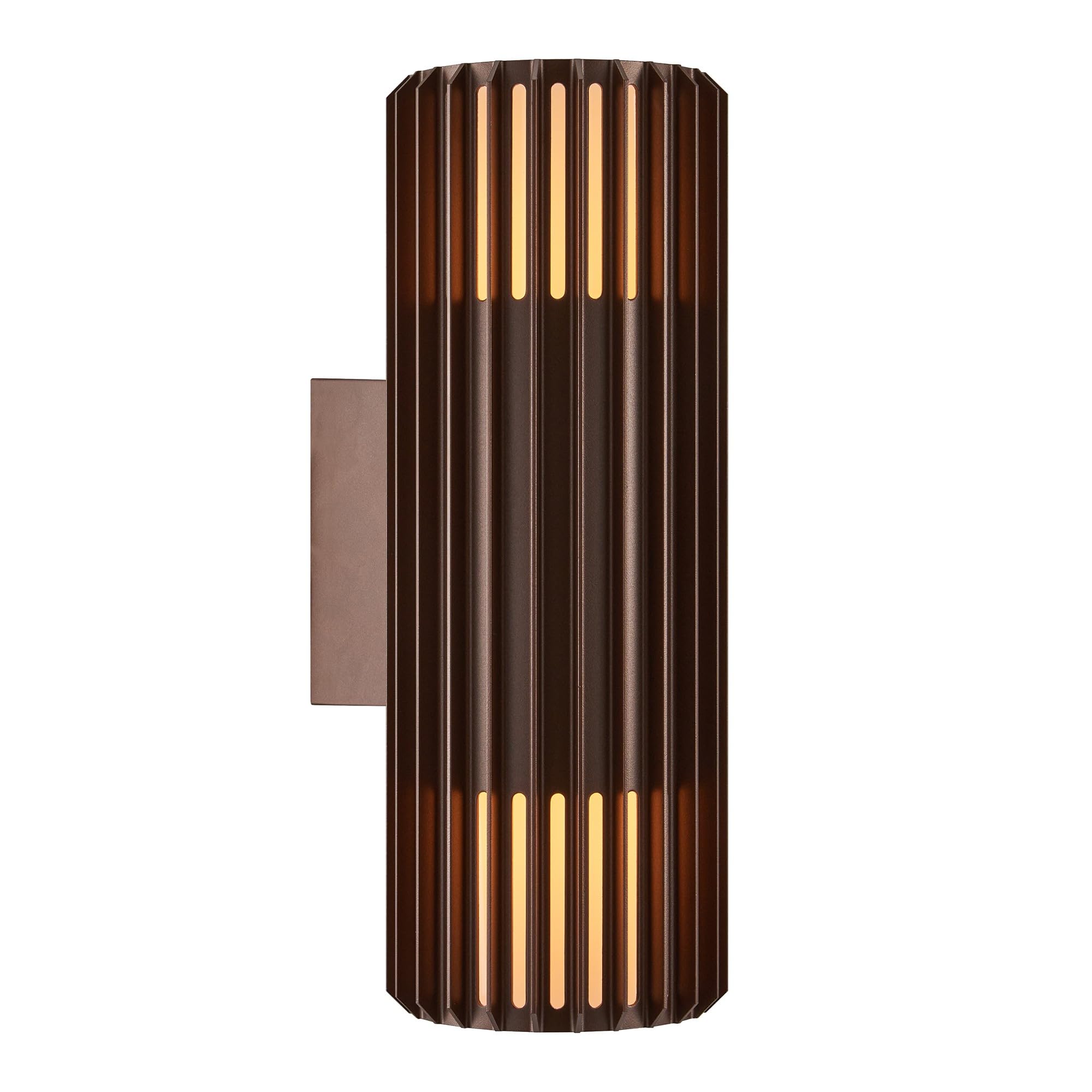 Nordlux Aludra Seaside Brown Metallic Double Wall Light - Jacob Jensen Design - Outdoor Lighting