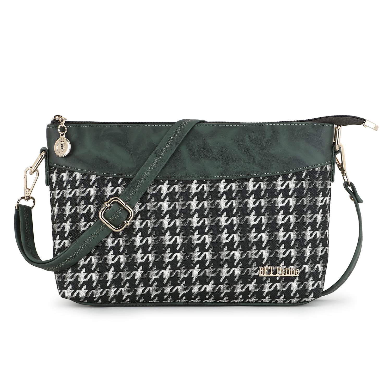 WOMENS;BFT-02-HOUNDSTOOTH-SLING BAG (Dark green) (B0BC4FSVFM) Amazon Price History, Amazon Price Tracker