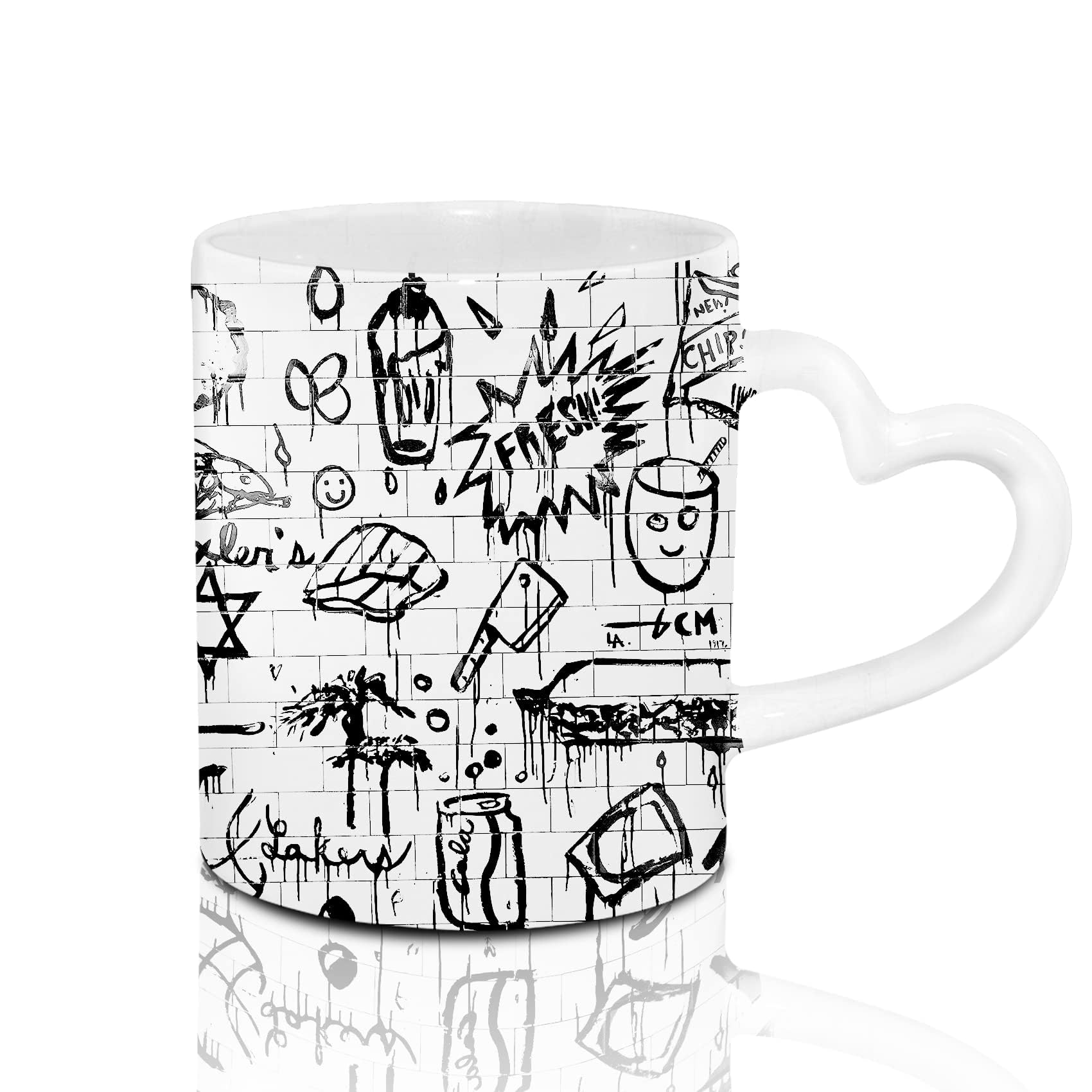 Sumex 11 oz Ensemble de 24 Blanc tasses à sublimation, Céramique Personnalisé Mugs et Tasses à café avec anse coeur pour Cadeau Collègue Idée Cadeau Original, Humour Femme