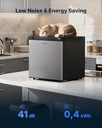 Upstreman 1.1 Cu.Ft Small Upright Freezer Compact Mini Stand Freezer