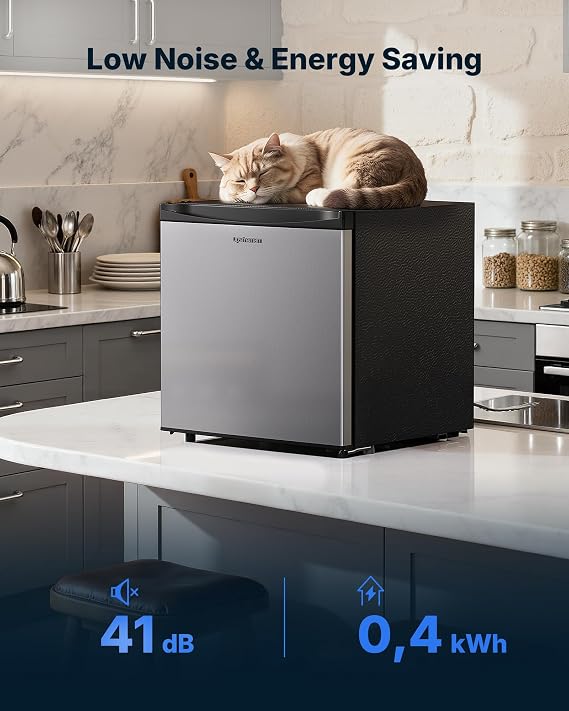 Upstreman 1.1 Cu.Ft Small Upright Freezer Compact Mini Stand Freezer