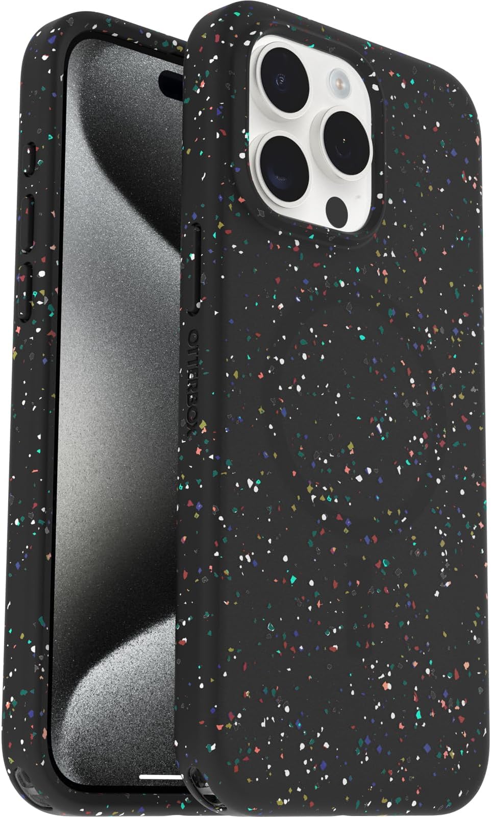 OtterBox Core Series for MagSafe for iPhone 15 Pro Max - Carnival Night Black, Sleek Rubber Design, Smooth Finish, Camera Bumpers, and Protective Screen Lip