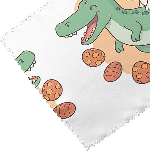 Miniatura 5 de Rectangular Placemats Set of 4, Heat Resistant Dinosaur and Rabbit Printed Kitchen Dining Table Mats