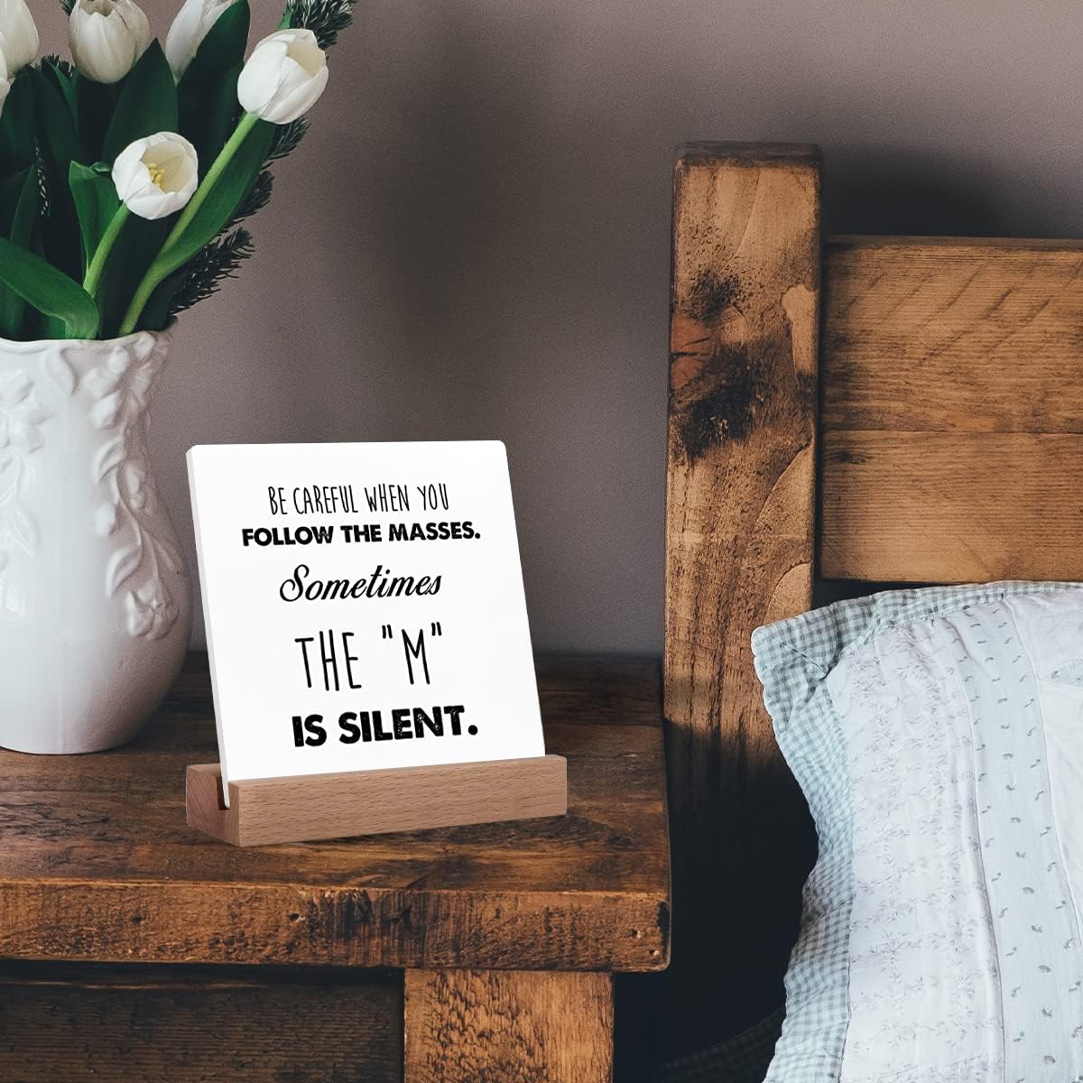 Bless This Hizzle For Shizzle Wooden Sign Desk Decor Inspirational