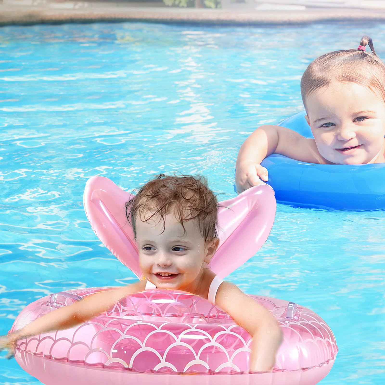 Baby Toddler Swimming Float for 12-36 Month,Mermaid Baby Inflatable Swim Seat Swimming Ring - Image 4