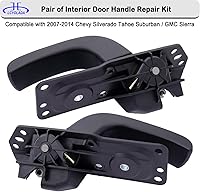 Vista 2 de Kit de reparación de manija de puerta interior (par) compatible con Chevy Silverado GMC Sierra 1500/2500 HD / 3500 HD 2007-2014 compatible con Chevy