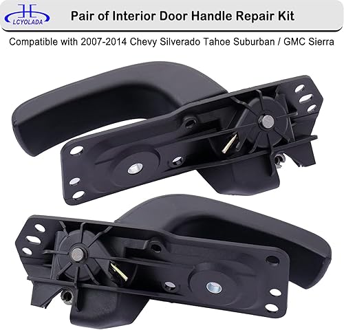 Miniatura 9 de Lcyolada Kit de manija de puerta interior delantera izquierda lado del conductor para Chevy Silverado Avalanche Suburban Tahoe GMC Sierra Cadillac