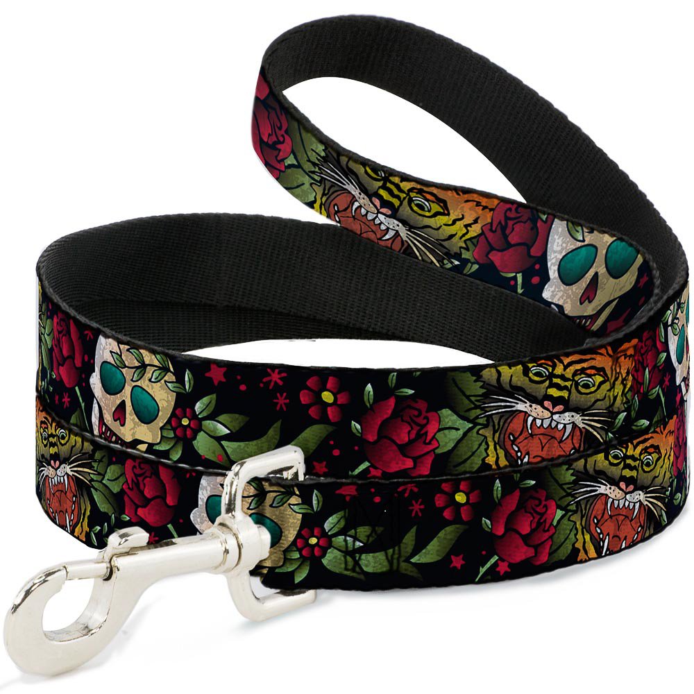 Laisse pour chien qui ne glisse pas Buckle Down Dl-6ft-w30418 noire 6 pieds de long