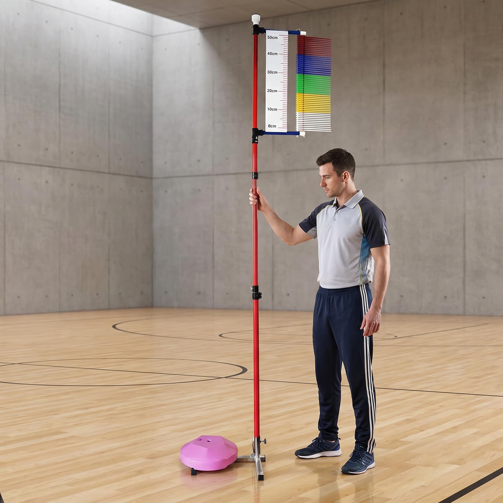 Professionelles Gerät Zur Messung Der Vertikalen Sprunghöhe, Verstellbarer Messstab Für Sportler (Basketball, Volleyball, Indoor, Outdoor) – Fitness-sprungtestgerät