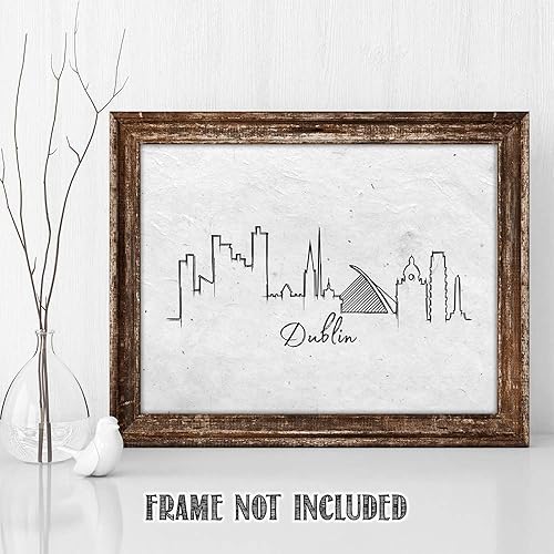 Vista 241 de París Skyline - Decoración de pared para sala de estar, arte de pared en blanco y negro, cuadros de pared de horizonte europeo para sala de estar