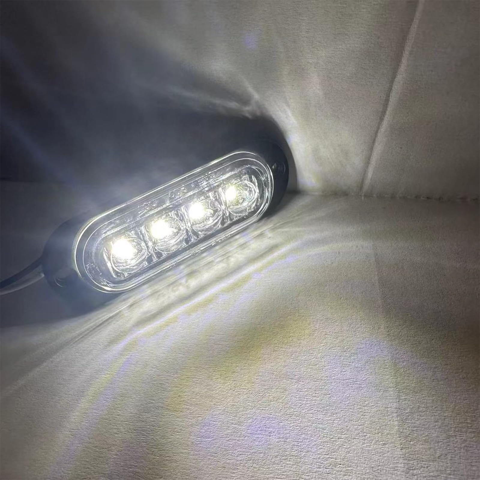 10x Feux Position Latéraux LED 12-24V, IP65 Étanche Blanc | 4 LED SMD haute luminosité ,3000K ambre/jaune ,IP65 étanche,Installation facile,Compatible caravane,camions, camping-cars