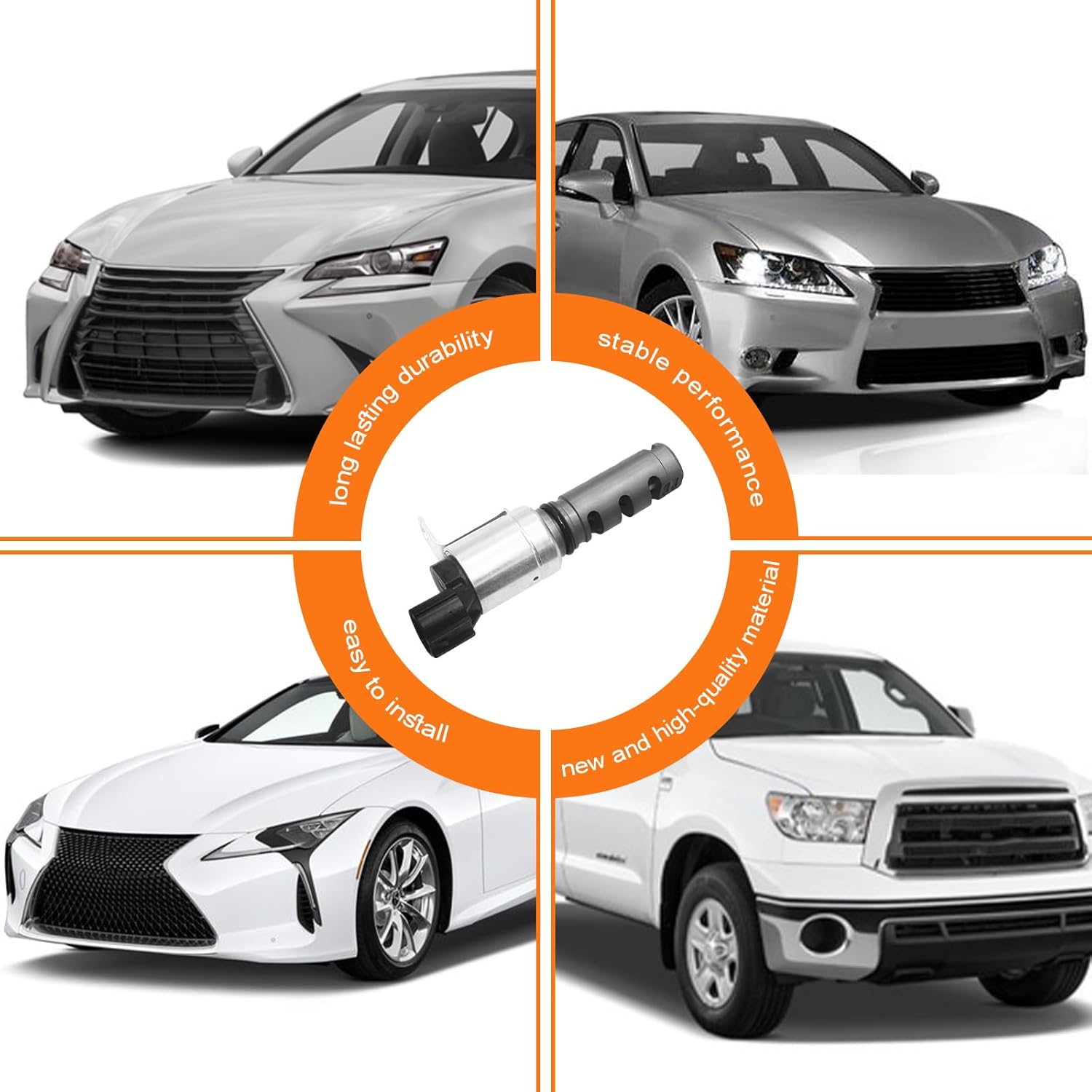 15330-38010 Engine Variable Valve Timing (VVT) Solenoid for Toyota Tundra 4Runner Sequoia Land Cruiser FJ Cruiser Lexus IS F/IS250, Replace 153300S010,VTS1053, VVT200, 917-234, 917234