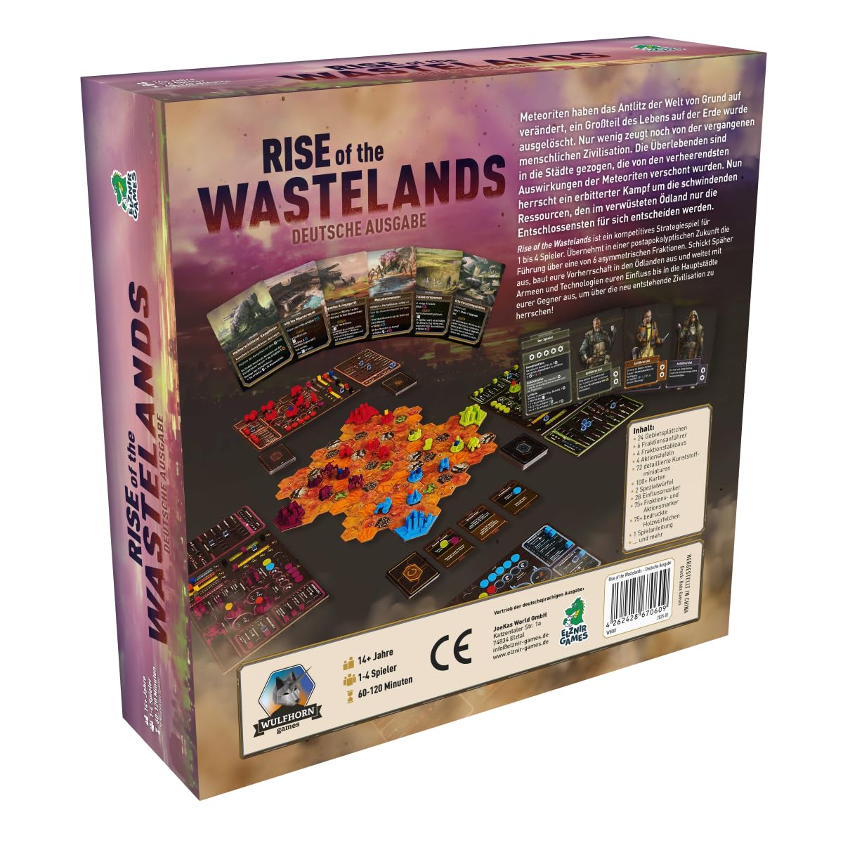 Rise of the Wastelands – 4X-Kennerspiel in postapokalyptischer Welt mit Miniaturen & Aktionspunkten – Deluxe Edition für 1–4 Spieler ab 14 Jahren – Deutsch – ELZNIR GAMES