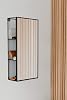Umbra Cubiko 24x12 inch Rectangular Black Metal Bathroom Mirror Storage Cabinet with 3 Shelves