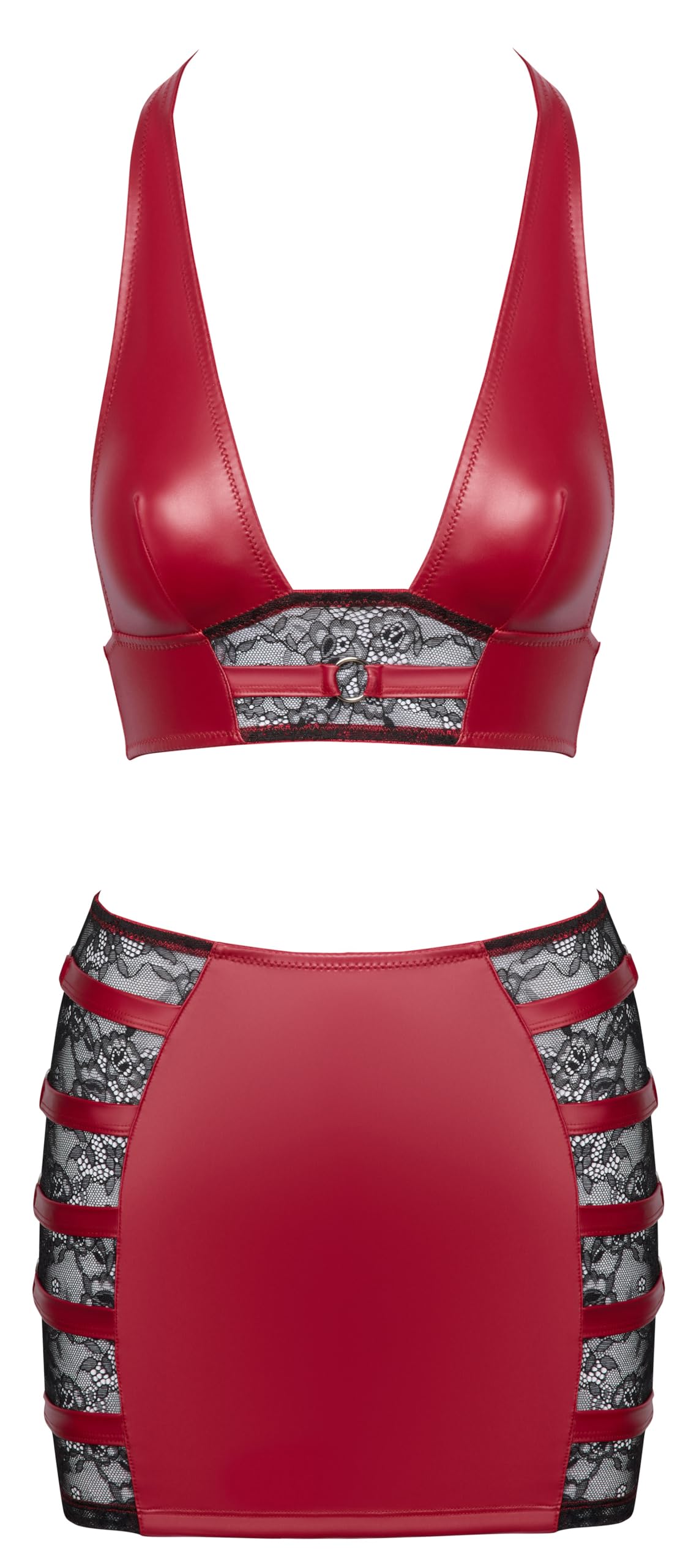 Cottelli Party Women's Top & Skirt Set Red M