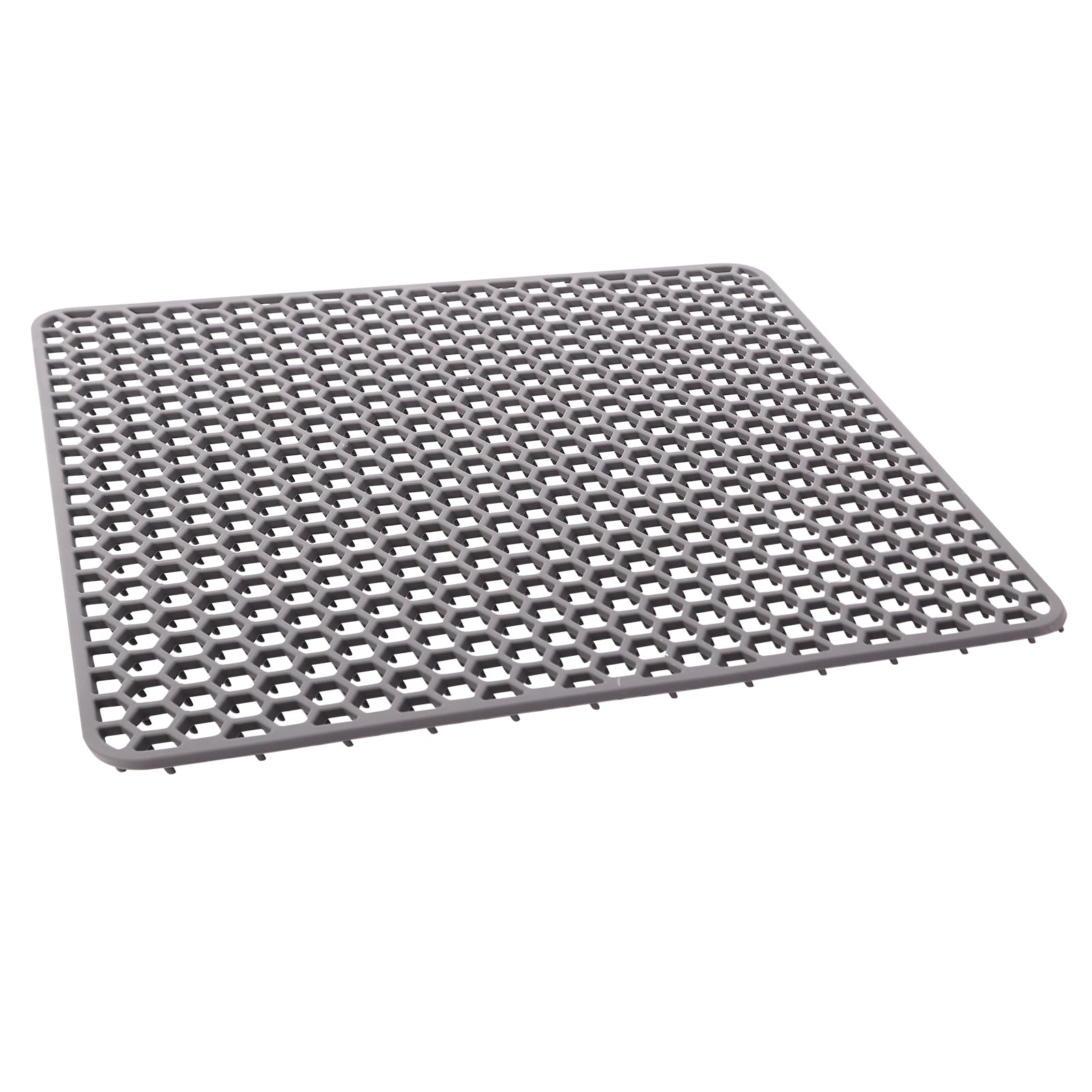 Tappetino per Lavello in Silicone per Alimentari, Antiscivolo, Resistente alle Alte Temperature, Grigio Scuro