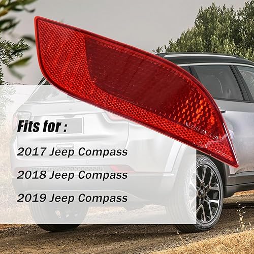 Miniatura 2 de Reflector de parachoques trasero delantero derecho lado del pasajero para Jeep Compass 2017-2019 reemplaza CH1185106 55112678AA