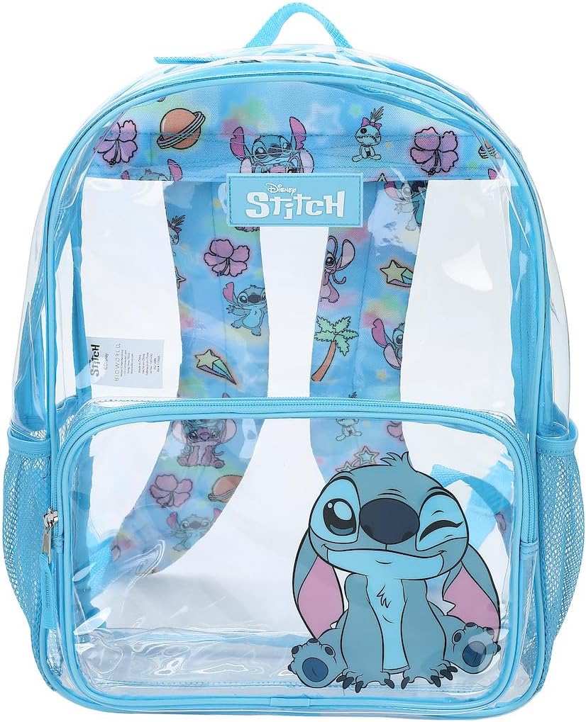 Disney Stitch Kids' Clear PVC 16" Backpack