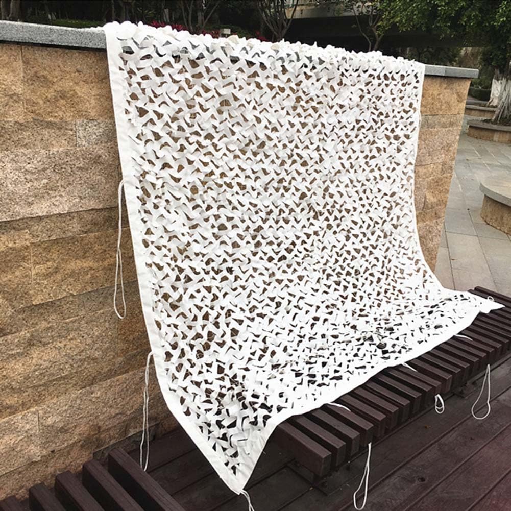 Generico Rete Mimetica per Giardino Retes Mimetica Doppia Rete Bianca Tende A Rete Mimetica Privacy Protezione Solare Rete per Balcone Esterno Auto Coperture