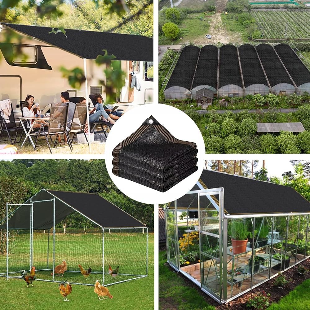 Plantenschaduwnetten, Zonnebrandcrème Netto Voor Kas, 90% Zonnebrandcrème Ademend Schaduwdoek, Doorlatend Zonnescherm Zeil, Privacyscherm Voor Buitentuin, Met Touw,3x3m(10 * 10ft