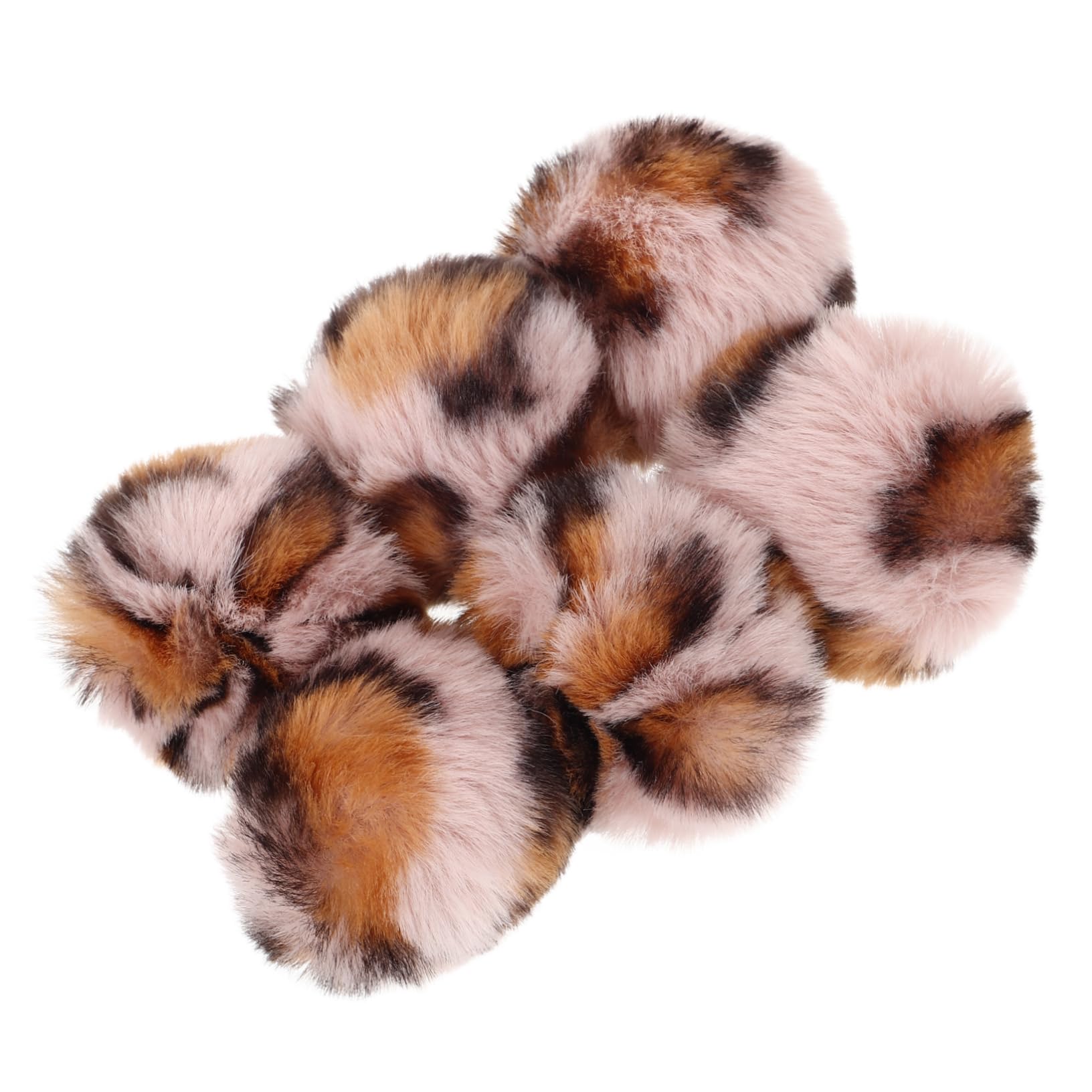MERRYHAPY 6Pcs Cat Plush Ball Funny Leopard Print Teaser Balls for Interactive Play Durable Random Colors for Indoor Cats