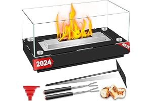 Rectangular Bioethanol Mini Fireplace for Indoors or Outdoors